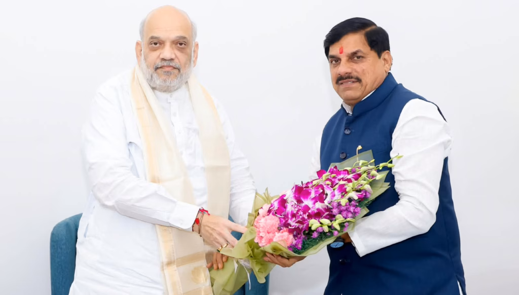 मुख्यमंत्री डॉ.मोहन यादव ने केंद्रीय गृह एवं सहकारिता मंत्री अमित शाह से की सौजन्य भेंट