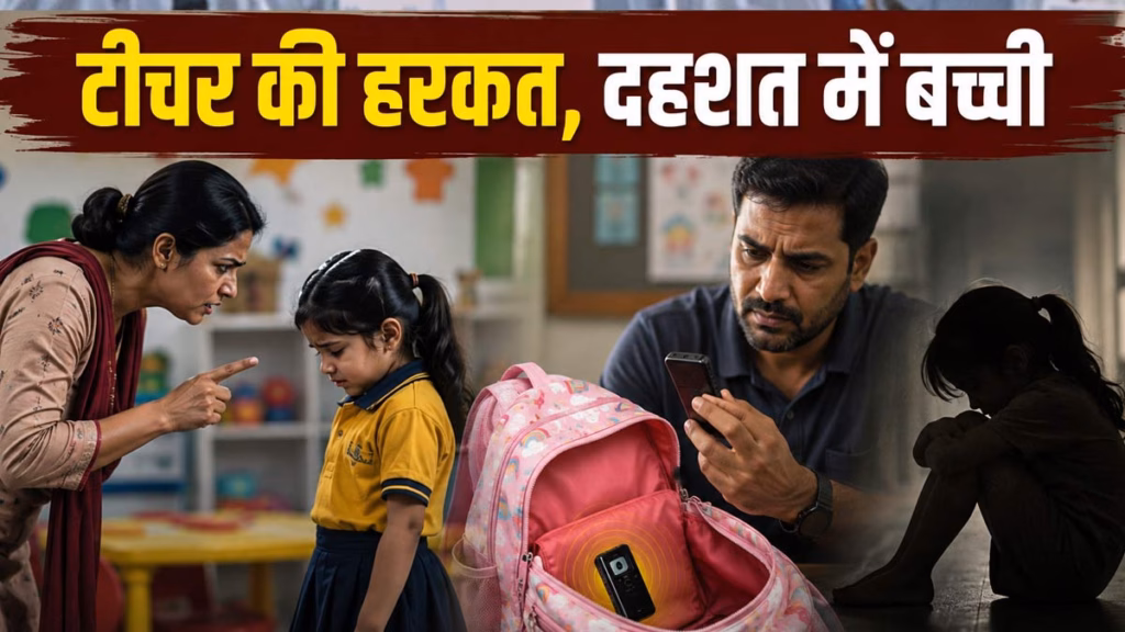 टीचर की हरकत से दहशत में 3 साल की बच्ची, अपशब्द कहे, धमकी दी, बेटी के बैग में वॉइस रिकॉर्डर रखकर पिता ने जुटाए सबूत, FIR दर्ज