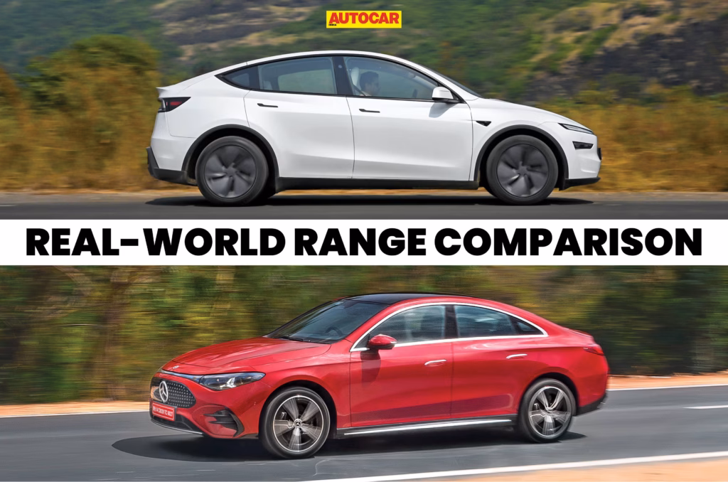 Tesla Model Y vs Mercedes CLA EV real-world range compared