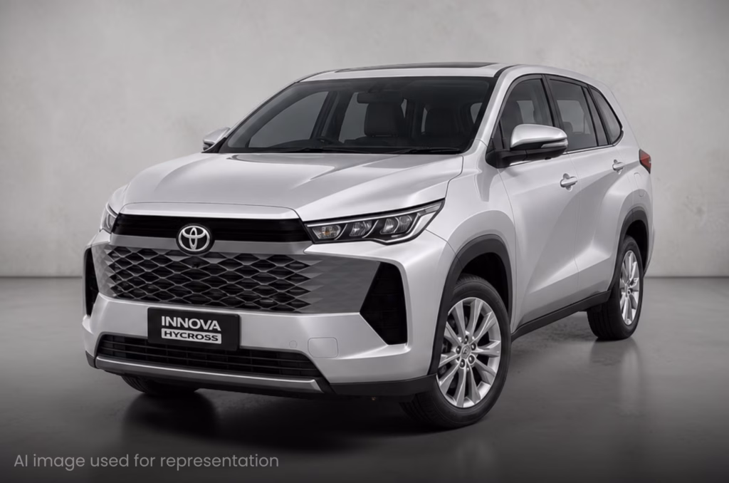 Toyota Innova Hycross facelift rendered based on design patent