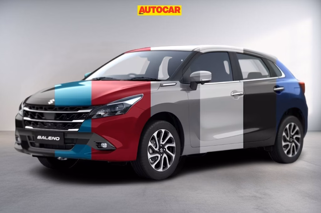 2026 Maruti Baleno facelift colours gallery