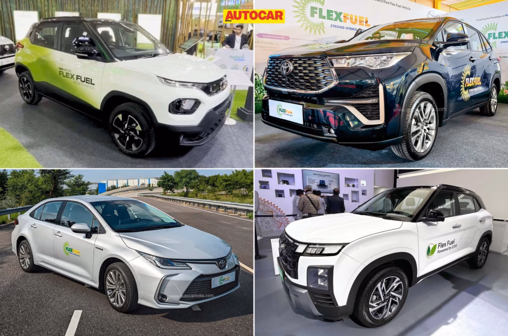 All flex-fuel cars showcased in India so far