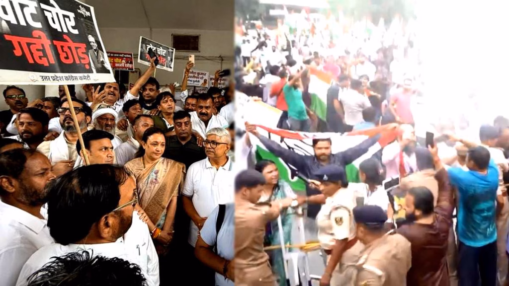 CEC ज्ञानेश कुमार के इस्तीफे और गिरफ्तारी पर अड़ी कांग्रेस, देशभर में भारी प्रदर्शन, गुवाहाटी में नेता गिरफ्तार