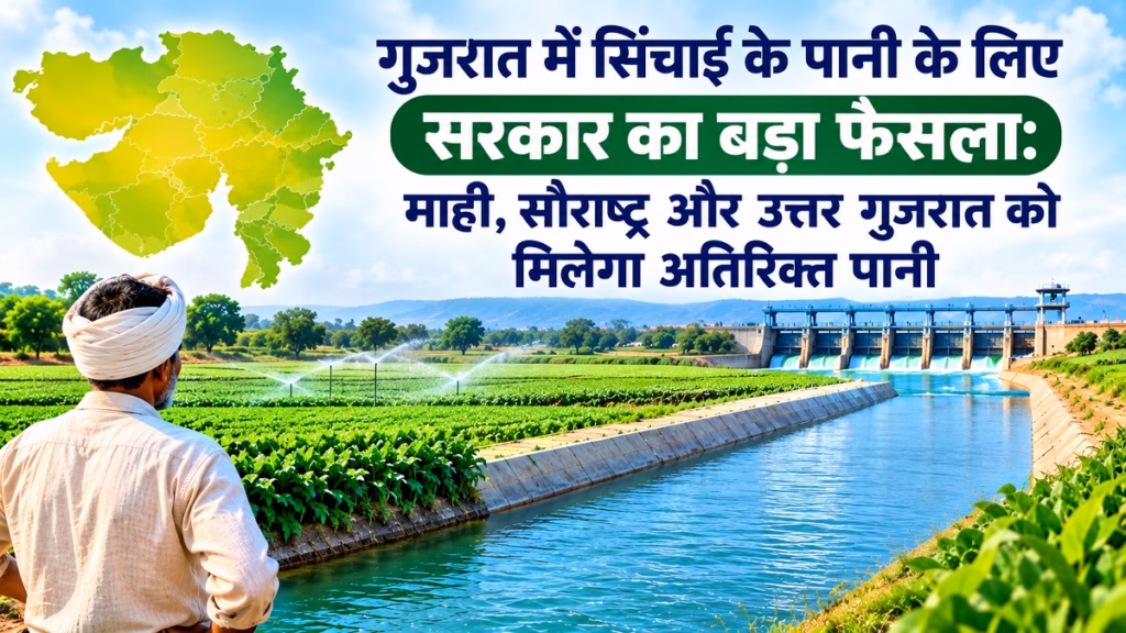 गुजरात में सिंचाई के पानी के लिए सरकार का बड़ा फैसला: माही, सौराष्ट्र और उत्तर गुजरात को मिलेगा अतिरिक्त पानी