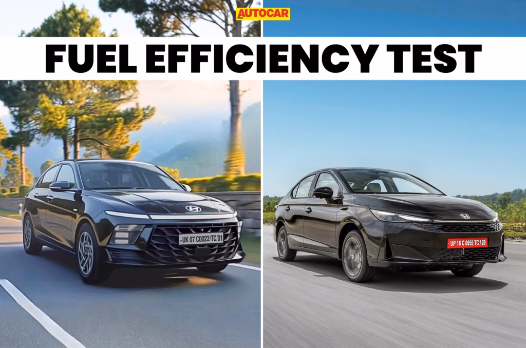 Hyundai Verna vs Honda City petrol CVT real-world mileage compared
