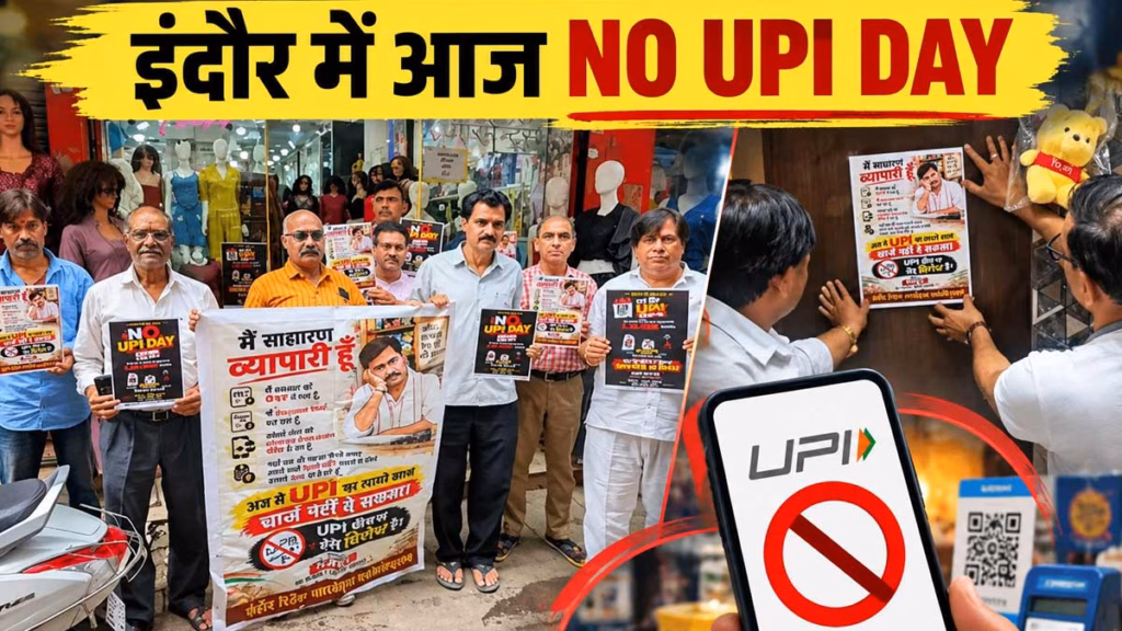 इंदौर में आज व्यापारियों का NO UPI DAY, कैश पेमेंट ही ले रहे, QR कोड को काले कपड़े से ढंका, 125 संगठन हुए एकजुट