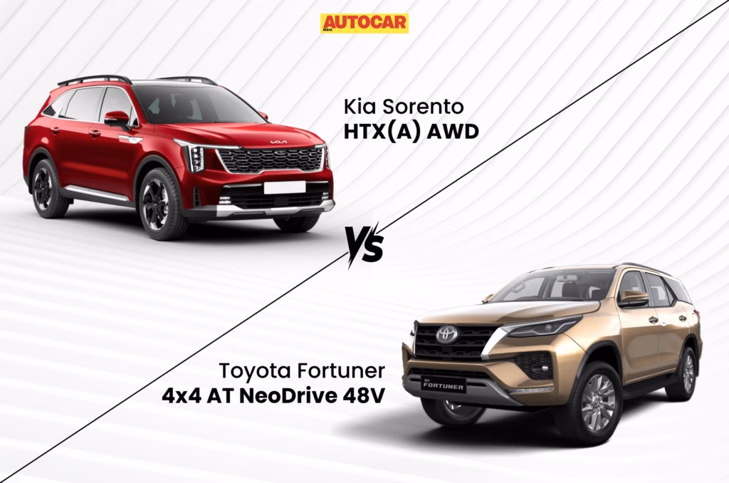 Kia Sorento vs Toyota Fortuner: Whose top-spec diesel variant offers more value?