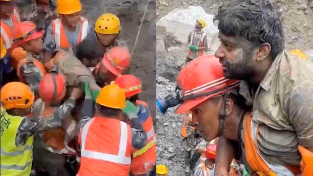 नेपाल में चमत्कार; बाढ़ के 9 दिन बाद सुरंग से जिंदा निकाले गए 2 लोग, अभी भी फंसे हैं सैकड़ों वर्कर