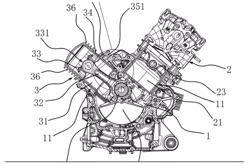 QJMotor patents single-cylinder ‘V-Twin’ Engine
