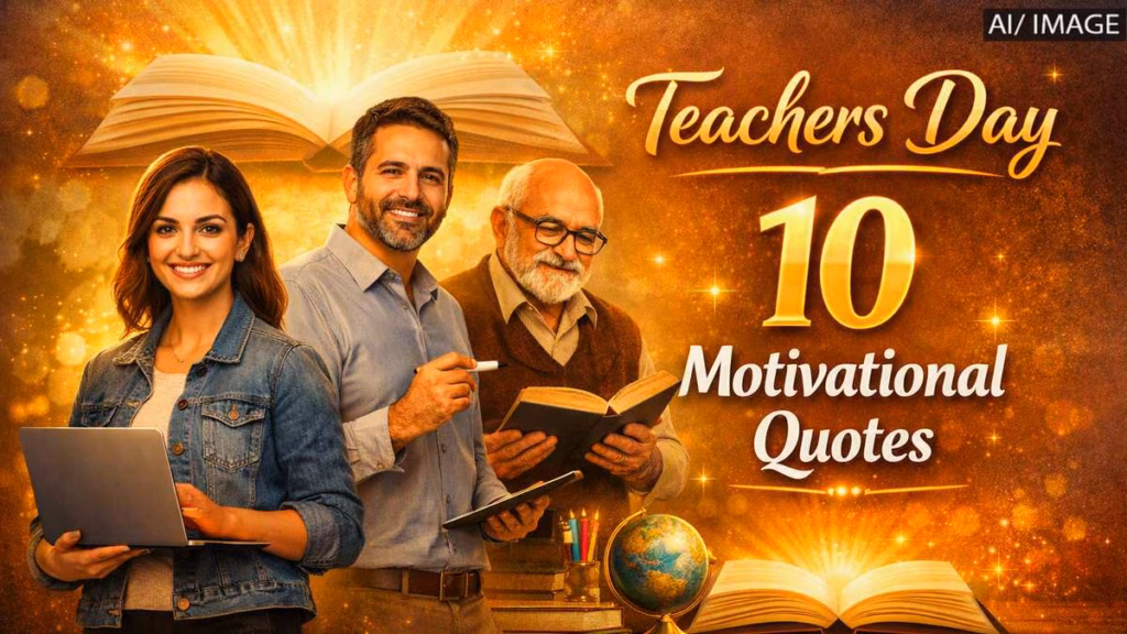 Teachers Day 2026: दिल छू लेंगे ये 10 मोटिवेशनल कोट्स, अपने पसंदीदा टीचर को भेजकर बनाएँ उनका दिन खास