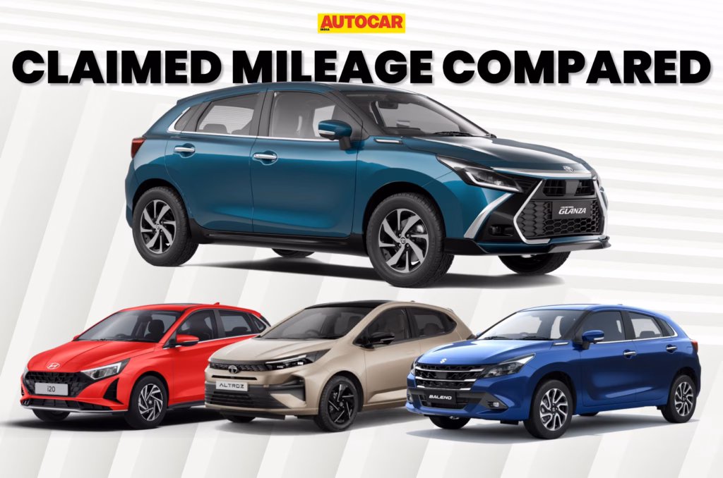 2026 Toyota Glanza claimed mileage compared with rivals