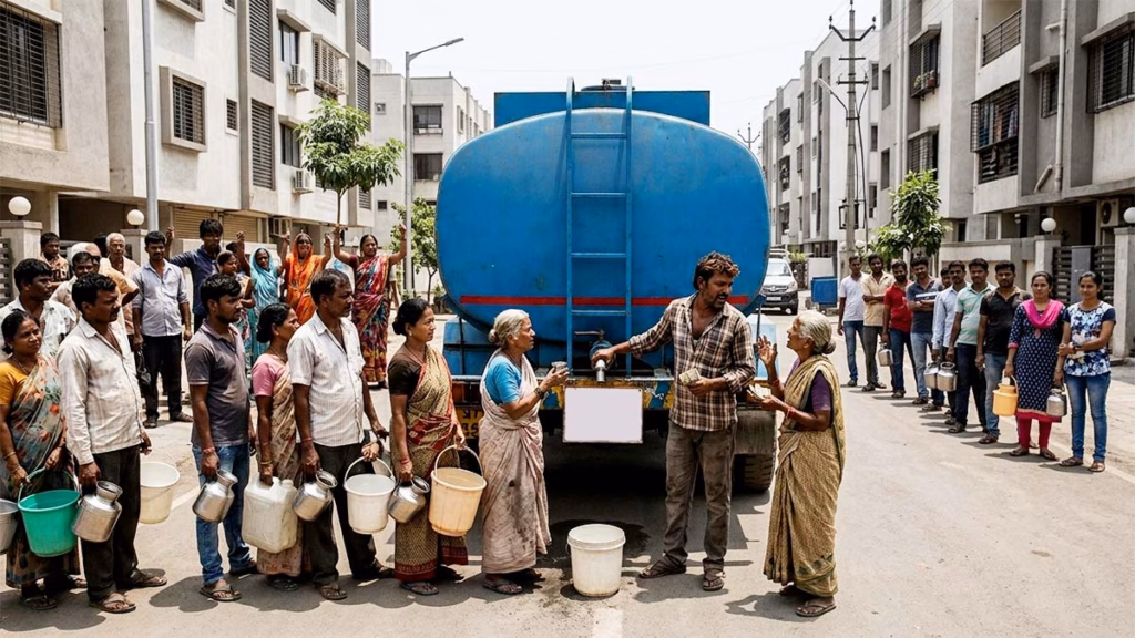 इंदौर जल अभावग्रस्त क्षेत्र घोषित, पानी की बर्बादी पर चालानी कार्रवाई, 2,000 का स्पॉट फाइन, निजी बोरिंग पर रोक