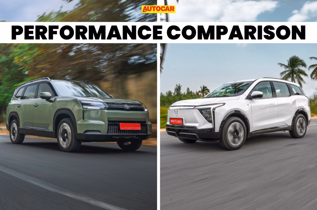 Mahindra XEV 9S vs MG Tomahawk EV performance comparison