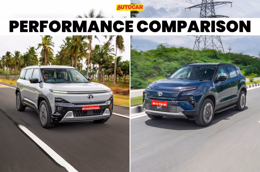 Tata Sierra EV AWD vs Harrier EV AWD: Performance comparison